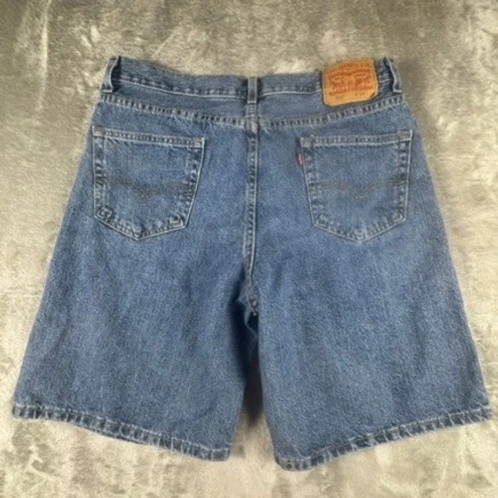 Levi's Denim Shorts Mens 36 550 Relaxed Fit Medium Wash Blue Jean Shorts